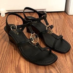 Ralph Lauren soft leather wedge sandals